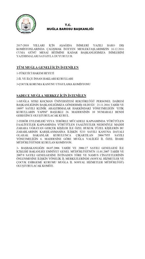 Dış Komisyon Başvuru
